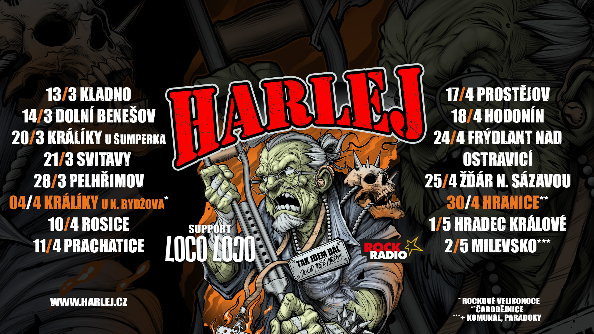 Harlej + Loco Loco - Tak jdem dál tour - Žďár nad Sázavou