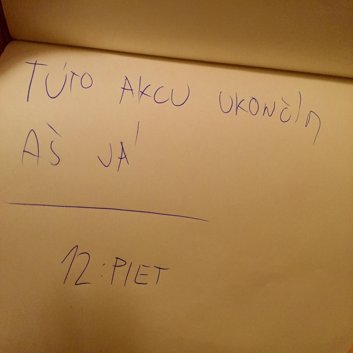 Túto akcu ukončím aš já