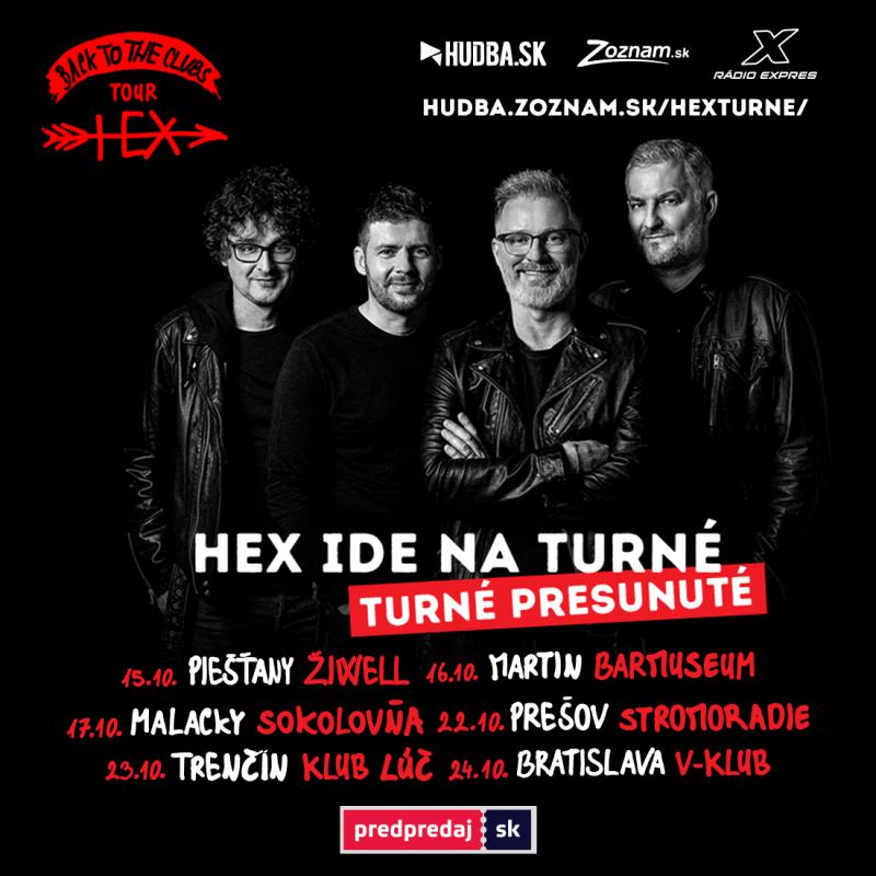 Klubové turné skupiny HEX sa presúva na október
