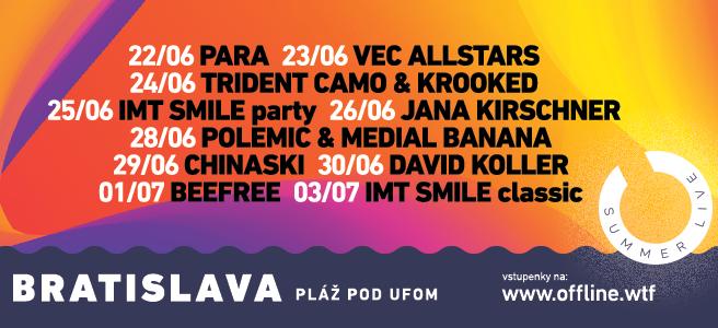 OFFLINE SUMMER LIVE na Pláži pod UFO-m štartuje už budúci týždeň! Pozrite sa, čo si pre návštevníkov interpreti prichystali