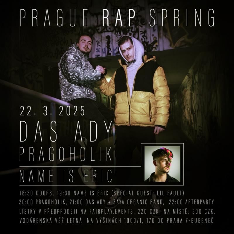 DAS ADY se 22.3. představí v rámci PRAGUE RAP SPRING. Fanoušky láká na exkluzivní hosty a předpremiéru nejnovějšího klipu