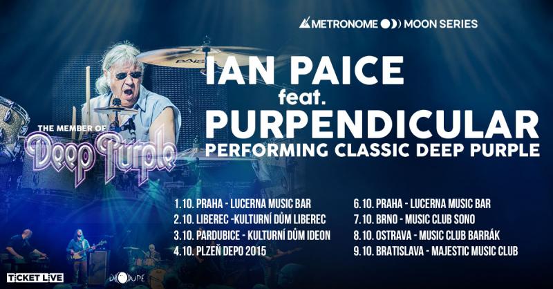 Zakladatel a člen hvězdných Deep Purple, bubeník Ian Paice, vystoupí s věhlasnými spoluhráči ve skupině Purpendicular