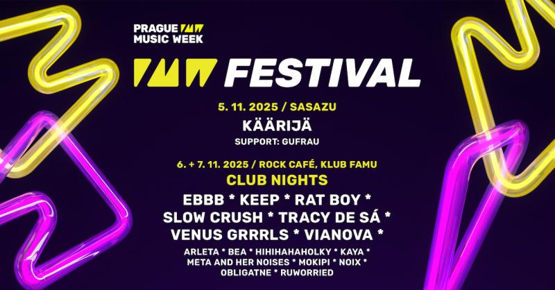 Prague Music Week nabídne třídenní festival, K-Pop i životní příběhy Ewy Farné a Zlaty Holušové