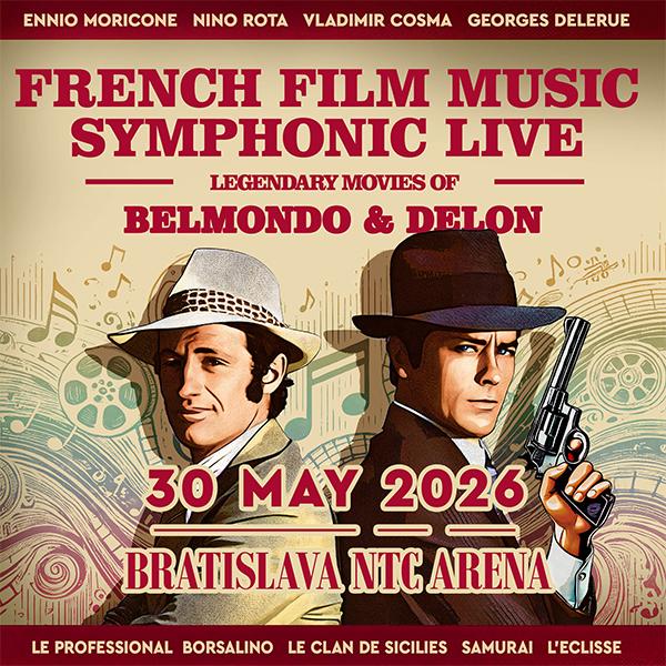 Symfonická pocta Delonovi a Belmondovi prichádza do Bratislavy: francúzsky filmový večer s veľkou emóciou